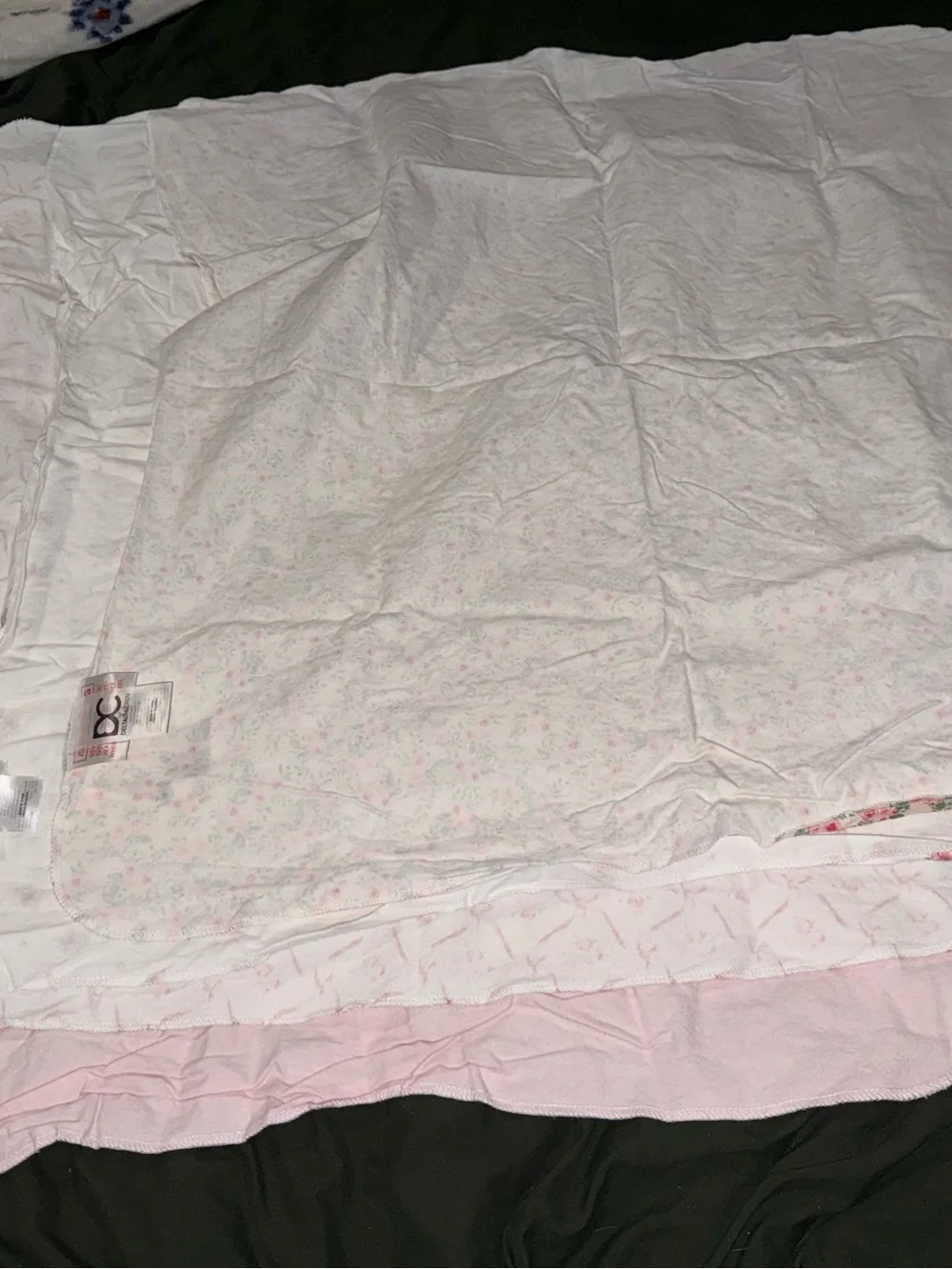 DC Girls Pink and White Floral Cotton bibs cloths - 4 Pack